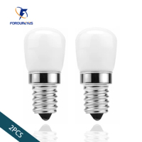 2pcs Mini Fridge Light Bulb 110V 220V 3W B15 E12 E14 T22 T26 Milky Glass White Warm Refrigerator LED Lamp Replace Halogen Lights