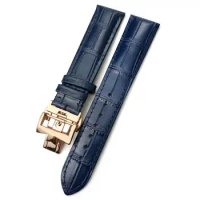 PCAVO 19mm 20mm 21mm 22mm Watch Band Replacement for Vacheron Constantin Patrimony VC Black Blue Brown Cowhide Strap
