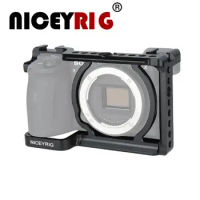 Niceyrig A6600 Dedicated Camera Cage With Cold Shoe 1/4" Thread Holes Multifunctional Stabilizer For Sony A6600