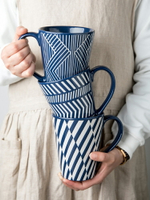 馬克杯悠瓷創意浮雕大杯子家用陶瓷牛奶咖啡杯敞口設計水杯情侶馬克杯【雲木雜貨】