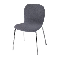 KARLPETTER 餐椅, gunnared 灰色/sefast 鍍鉻