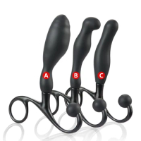 Black warrior prostate massager silicone anal plug