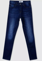 Max Fashion Max Fashions Celana Full Length Jeans with Wash for Remaja (8-16 tahun) - Blue