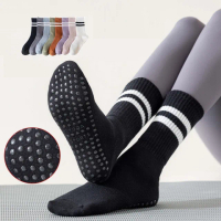 【Porabella】任選三雙 襪子 瑜珈襪 止滑中筒襪 普拉提襪 防滑襪 運動襪子 YOGA SOCKS