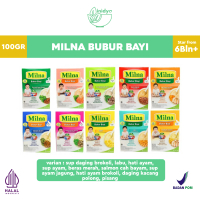 MILNA BUBUR BAYI (100gr) - Bubur MPASI Instan | Makanan Bayi 6-8 Bulan | Nasi Tim Bayi