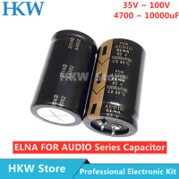 2pcs ELNA FOR AUDIO Series 10000UF 35V 50V 63V 80V 100V 6800UF 4700UF 8200UF Hi-Fi Filter Electrolytic Capacitor 100% Original