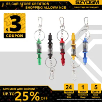 Car Turbo Tein JDM Damper Coilover Keychain Key Chain Rings Auto Accessories Pendant Keyholder Decal Keyrings Suspension