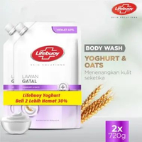 Lifebuoy Yoghurt Care Sabun Mandi Cair Refill [720 mL / 2 Pcs] - Banded