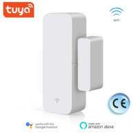 Tuya Smart life Wifi Door Sensor Wifi Smart Window Sensor Door Opening Detector Smart Home Alarm System Alexa Google Assistant