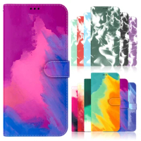 Leather Multi Painting Stand Flip Case For OPPO Reno8 T Pro A17 A17K A58 K9S A1 F21 PRO Reno7 4G 5G Wallet Card Cover