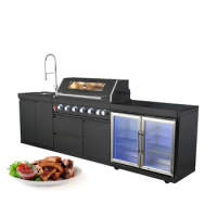 Customization Wholesale Kitchen Cabinets Gas Chicken Roasting Oven BBQ Grill Garden Supplies