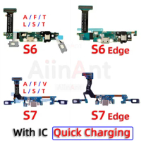 Aiinant USB Date Charging Dock Board Port Charger Flex Cable For Samsung Galaxy S6 S7 Edge G920A G925A G930A G935A