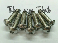 spesial baut l stainless button m8x10 drat 1.25 ss304 ready
