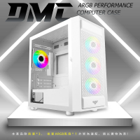 【PC Park】DMC ARGB 電腦機殼 Micro-ATX 內附風扇4個(RGB 白色機殼 電競)
