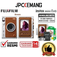 JPC KEMANG Fujifilm Instax Mini Evo Fuji Instant Camera Mini Evo GARANSI RESMI + Scrn+64+1Twin (BR)