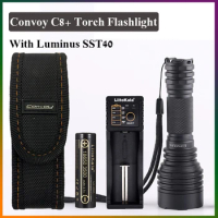 Convoy C8+ With Luminus SST40 LED Flashlight Torch With 12-groups Outdoor Cycling Bicycle Lighting Hiking Camping Travel Torches