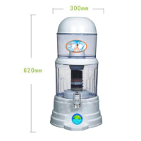16L Water Filter Barrel Mineral Pot Water Treatment Filter Alkaline Straight Drink Bucket Dispenser 0.08-0.2L/min Water Purifier