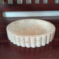 marble bowl round scallop marble bowl round scallop
