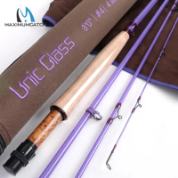 Maximumcatch Unic Fiberglass 3/4/5wt Fly Fishing Rod 7/8/8.6ft Fast Action Carbon Glass Fly Rod with Extra Hard Color
