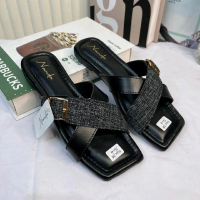 Sendal Wanita Kickers Wedges Tali Silang - Model Terbaru dengan Motif Simpel dan Elegan fashionable