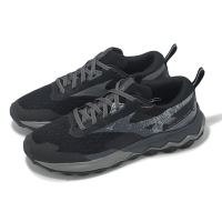 Mizuno 越野跑鞋 Wave Ibuki 5 GTX 女鞋 黑灰 防水 波浪片 抓地 運動鞋 美津濃 J1GK2559-21