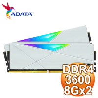 ADATA 威剛 XPG SPECTRIX D50 DDR4-3600 8G*2 RGB記憶體(白)