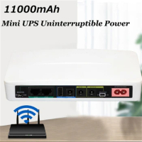 11000mAh Mini UPS Battery 5V/9V/12V/24V Uninterruptible Power Supply for Router Security Camer Large Capacity Backup Power