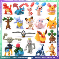 Mini Anime Pokemon Action Figures Pikachu Eevee Lucario Squirtle Groudon Garchomp Togepi Figurine Model Deskop Statue Toys Gift