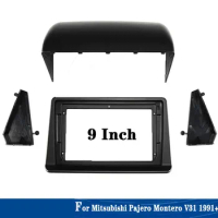 For Mitsubishi Pajero Montero V31 Shogun 1991-2012 9 Inch Car Radio Fascia Android Radio Frame Dash Head Unit Fitting Panel Kit