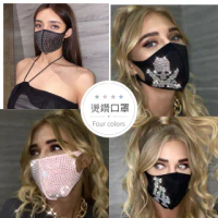 【HaNA 梨花】派對尾牙閃瞎路人騎行鑽石棉布不掉鑽口罩多款選
