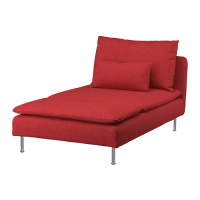 SÖDERHAMN 躺椅, tonerud 紅色, 40 公分