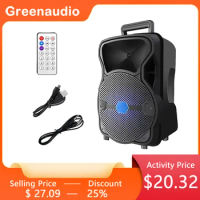 GAS-Q8 portable speaker with wireless microphone lever speaker karaoke subwoofer home theater speaker system
