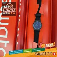 JAM TANGAN WANITA SWATCH ORIGINAL RUBBER BLACK NAVY SWATCH LB188 SWATCH LB 188 SWATCH GRACE IN TIME 
