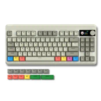 M87 Pro Hot-Swap Mechanical Keyboard Bluetooth/2.4GHz /USB-C Retro Keyboard TKL RGB Tri-Mode OLED Display Knob Gamer Keyboard