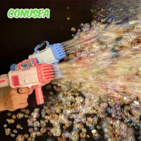 Bubble Gun Soap Bubbles Machine Children's Party Games Electric Bubbles Guns Toy with Light Blower maker Outdoor Games Children
