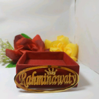 Bros Nama Dada Bros Hijab Papan Nama Bisa Costume Nama Sendiri Bros Jilbab Mewah Model Oval Terbaru