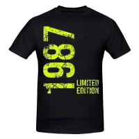 （E）Retro T-shirt, 37th Anniversary Edition 37th Anniversary Design, 1987 layout, short sleeves, stre