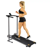 Foldable Manual Walking Treadmill Home Cardio Workout LED Display Walking Machine Indoor Exercise Equipment