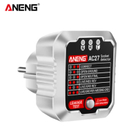 ANENG 250V Fast Detection Socket Tester Outlet Tester Receptacle Detector Leakage Plug Polarity Ground Line Electric Circuit