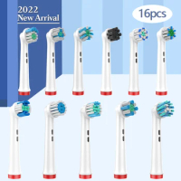 2022 New Oral B Toothbrush Heads Replaceable Brush Head For Oral-B Advance Power/Pro Health/Triumph/3D Excel/Vitality 16pcs