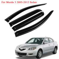 Window Visor For Mazda 3 2005 2006 2007 2008 2009 2010 2011 2012 Sedan Awning Shelter Rain Sun Smoke Guard Deflector Raincoat