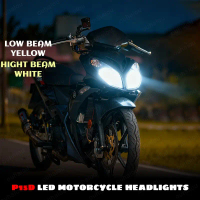 1 bóng đèn pha LED cho Yamaha X1R/SPARK 135, Nouvo, Phantom, Wave P15D, màu trắng và vàng hai tông