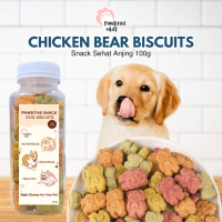 CHICKEN BEAR BISCUITS 100gr - Snack Kering Anjing Puppy  - Cemilan Anjing - Dog Treats - Biskuit Anj