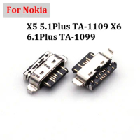 10-20pcs For Nokia X5 5.1Plus TA-1109 X6 6.1Plus TA-1099 USB Charging Port Dock Plug Charger Connector Socket