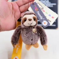 new Stylish sloth pendant Auspicious doll Exquisite Keychain good quality soft Soothing doll christmas birthday gift