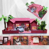 【上芳香業】紙紮屋 迷你三合院 靈厝 棺內(附地契 滿七 百日 對年 往生用品)