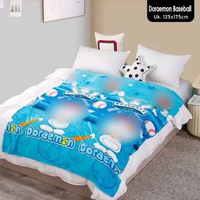 Selimut Bulu Karakter Lebar Lembut Doraemon Duduk