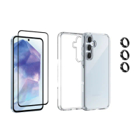 【MAXIA】輕量透明殼+螢幕保貼+鏡頭貼 Samsung Galaxy A55 超保護組