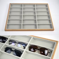 眼鏡收納盒 木質無蓋18格眼鏡展示【NAWA91】