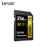 Lexar Professional 2000x SDHC SDXC UHS-II SD Cards Up to 300MB/s Class 10 U3 V90 128GB 64GB 32GB 1080p Full-HD 3D 4K SD Card